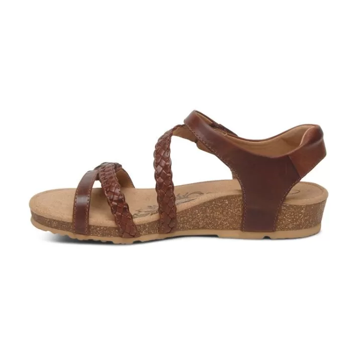 jillian_braided_quarter_strap_sandal_4-10.webp Online Aetrex Jillian Braided Quarter Strap Sandal